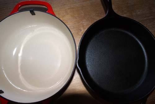 The Difference Between Enameled And Regular Cast Iron Cookware