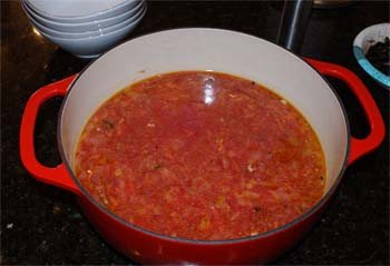 soup made in enameled dutch oven