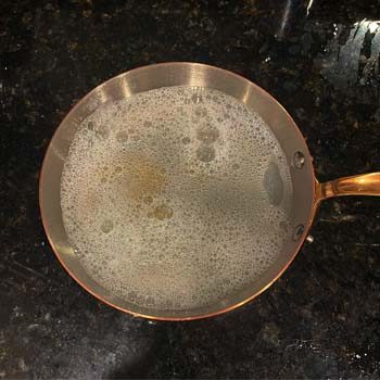soaking copper pan
