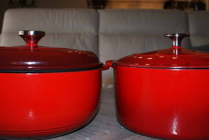 Lodge & Tramontina Dutch ovens side-by-side